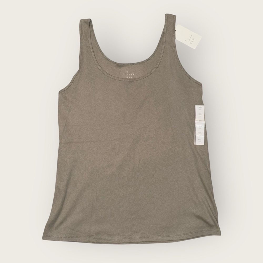 A New Day Ribbed Tank Top Slim Fit XXL NWT